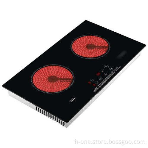 Double burner ceramic hob with OEM brand